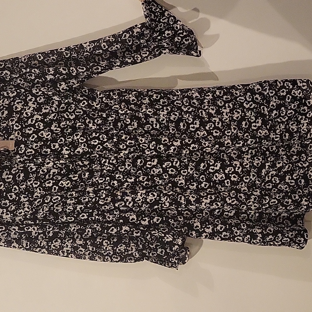 J.crew Mercantile Floral Black and White Dress Size S - Picture 3 of 6